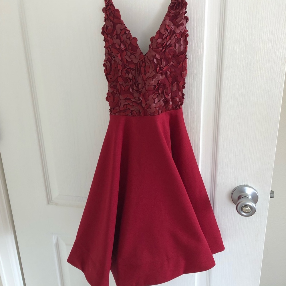 Red flower dress